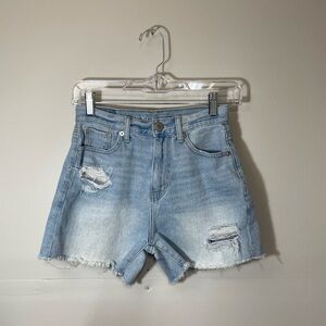 American Eagle Outfitters Blue Jean Shorts Distressed Cut-Off